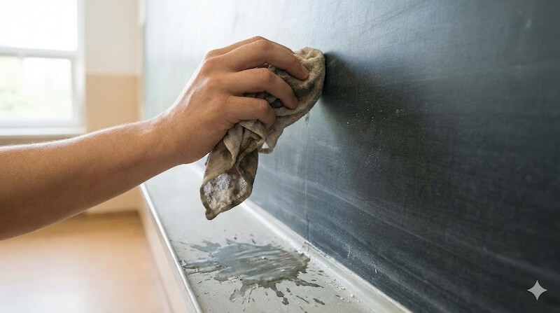 チョークの粉の落とし方