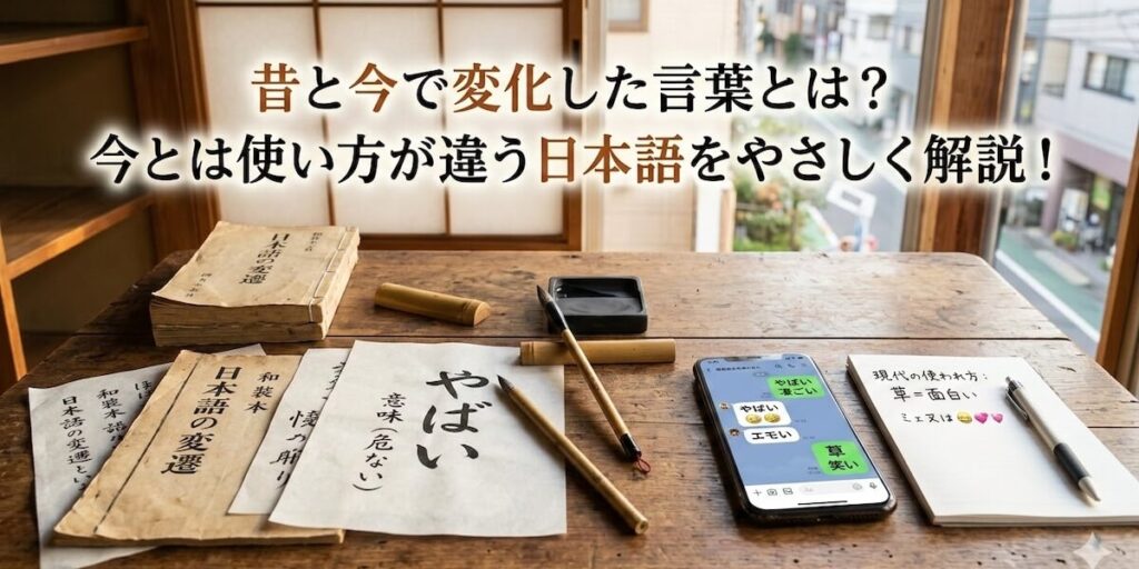 昔と今で変化した言葉とは?今とは使い方が違う日本語をやさしく解説!