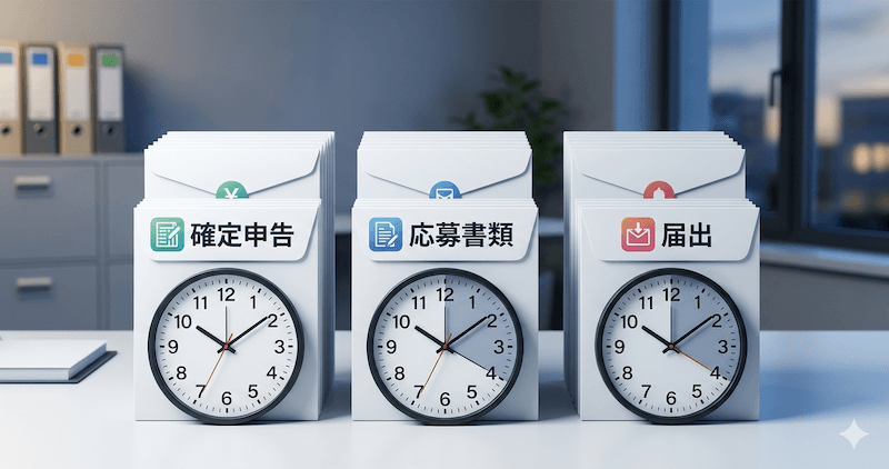 【場面別】何時までに出せば間に合う？確定申告・応募書類・届出の目安